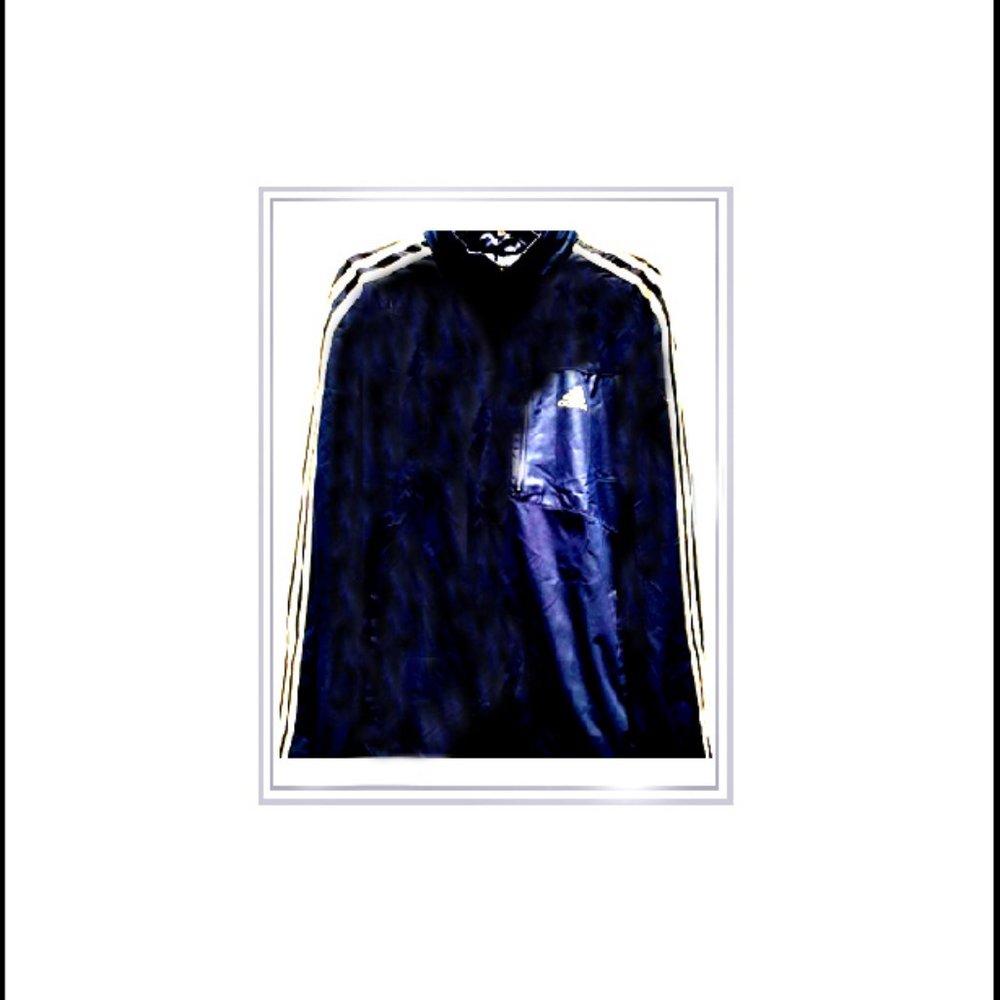 New Rare & Unique Adidas Navy Blue Athletic Jacket, XL